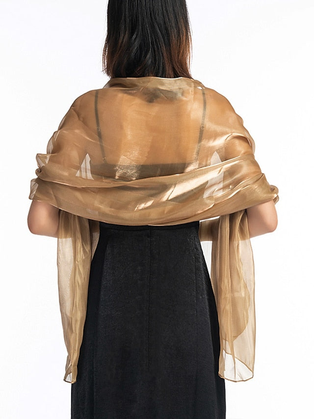 Shawls & Wraps Wedding Party Special Occasion Camel Silver Red Scarf Pure Color / Spring / Summer / Fall / Winter / Polyester for Women