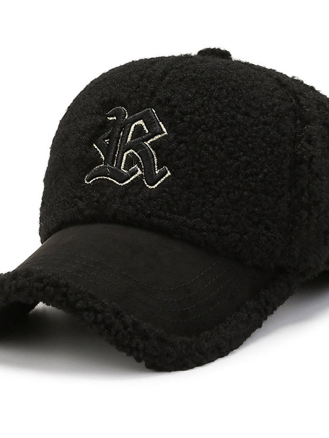 Hat Baseball Cap Winter Hats Black Pink Khaki Outdoor Street Dailywear Embroidery Letter Windproof Comfort Warm for Women