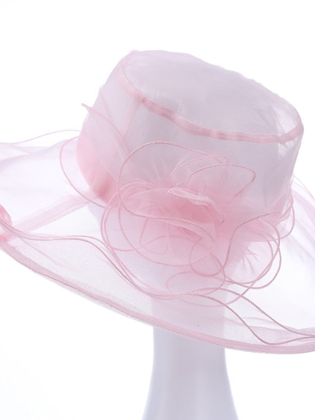 Hat Bucket Hat Sun Hat Black Blue Purple Party Outdoor Dailywear Floral Floral Portable Windproof Comfort for Women