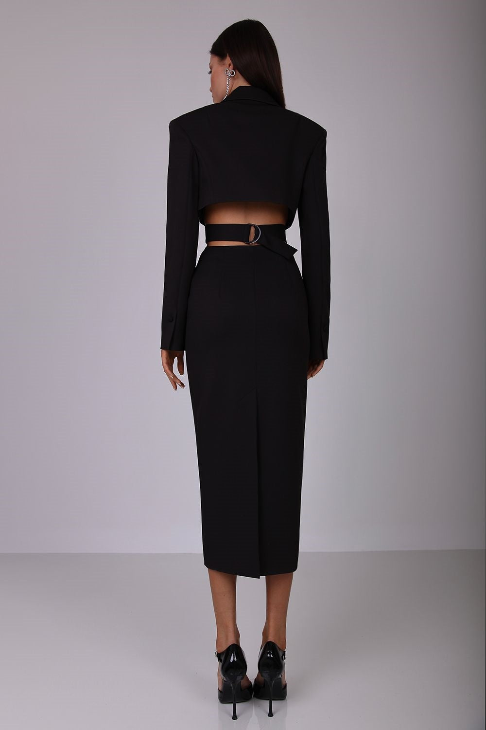 Vestido midi tipo blazer con aberturas Antonia