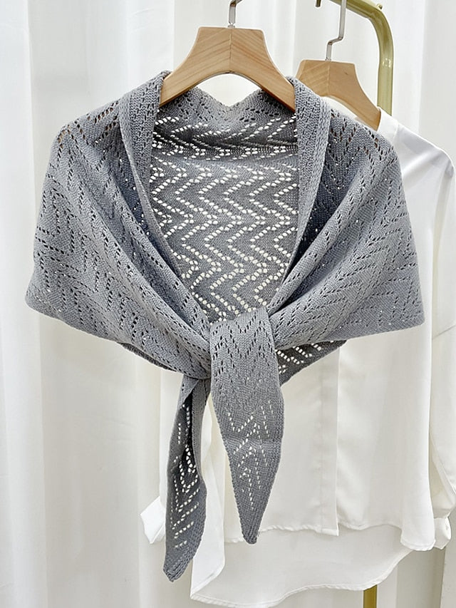 Fashion Knitted Crochet Hollow Fake Collar for Women Small Shawl Wrap Flase Collar Decor Female Shirt Detachable Collar for Women