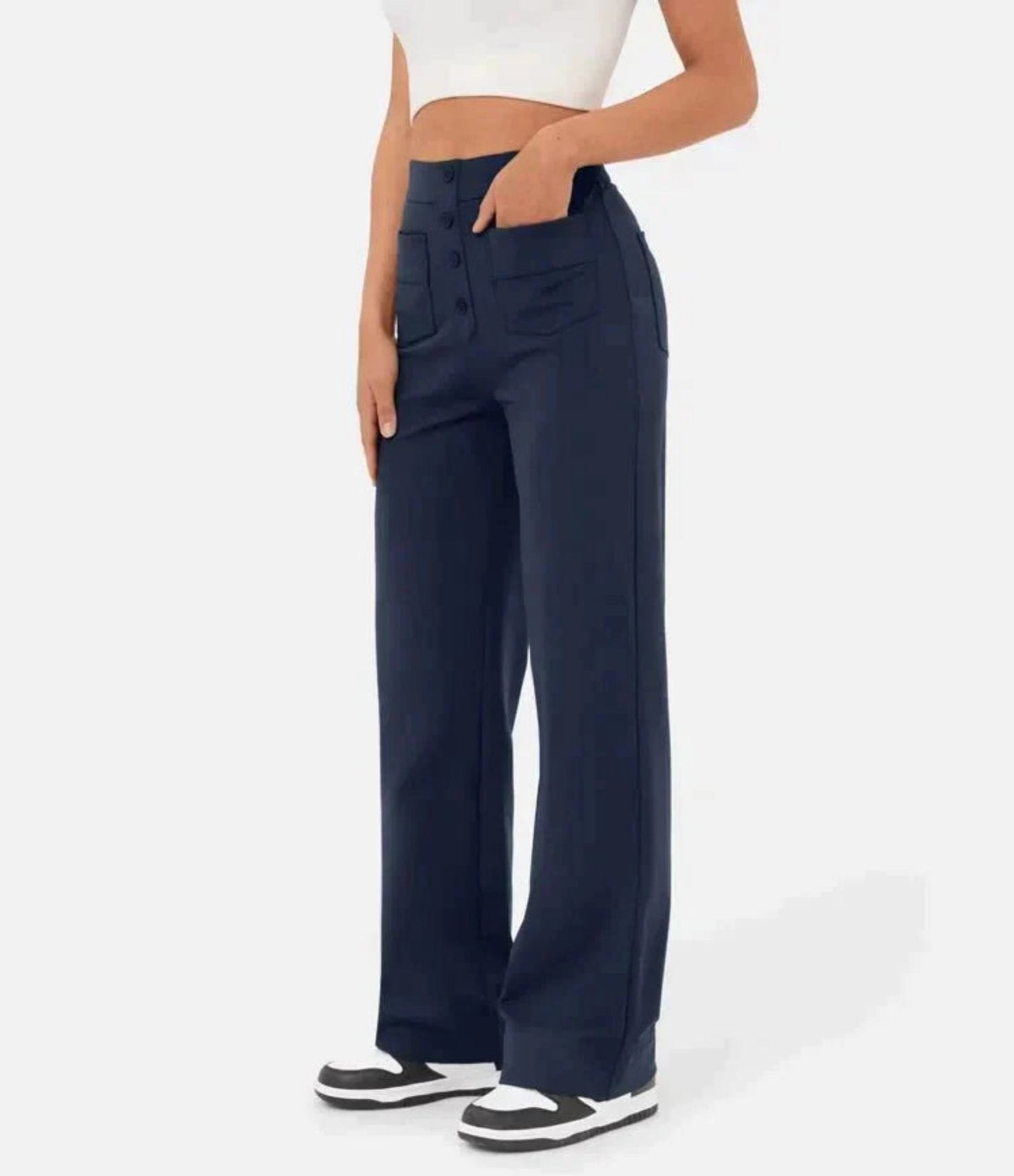 Capri - High Waist Pants - Chic/Elegant - Trendy - Great for Casual Days