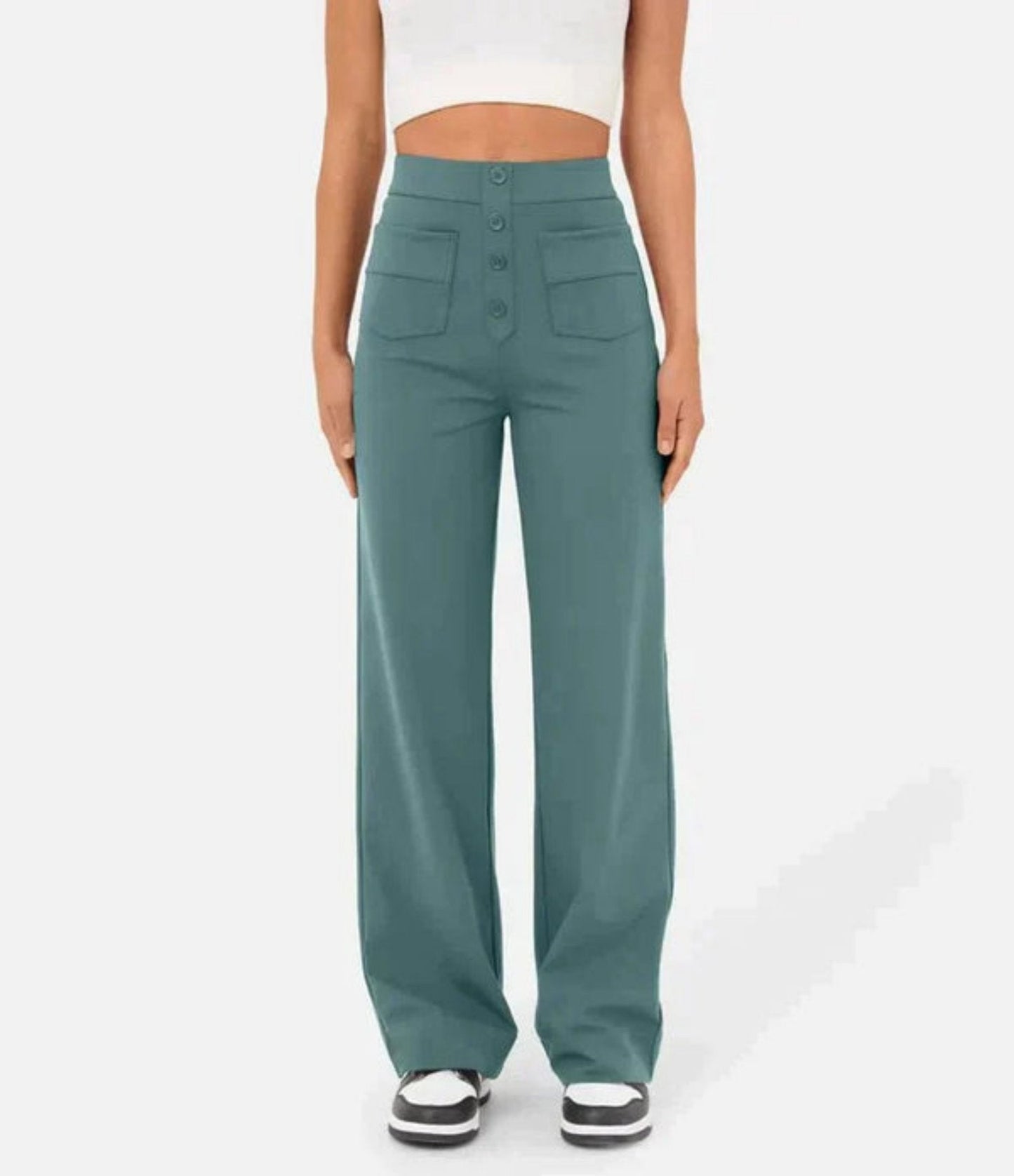 Capri - High Waist Pants - Chic/Elegant - Trendy - Great for Casual Days