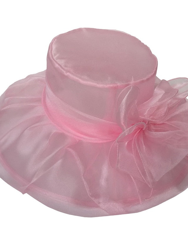 Party Hat Party Wedding Street Floral Pure Color Yellow Red Hat Blue Purple Fall Winter Spring for Women