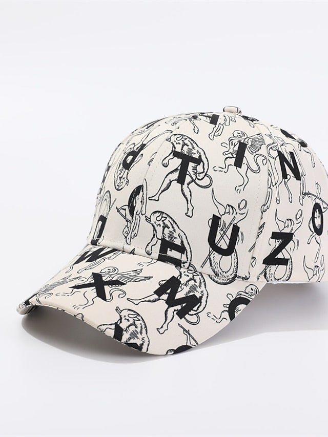 Hip Hop Letter Print Women Baseball Hats Trendy Streetwear Fashion Comfortable Outdoor Sport Caps Simple Sun Hat for Women
