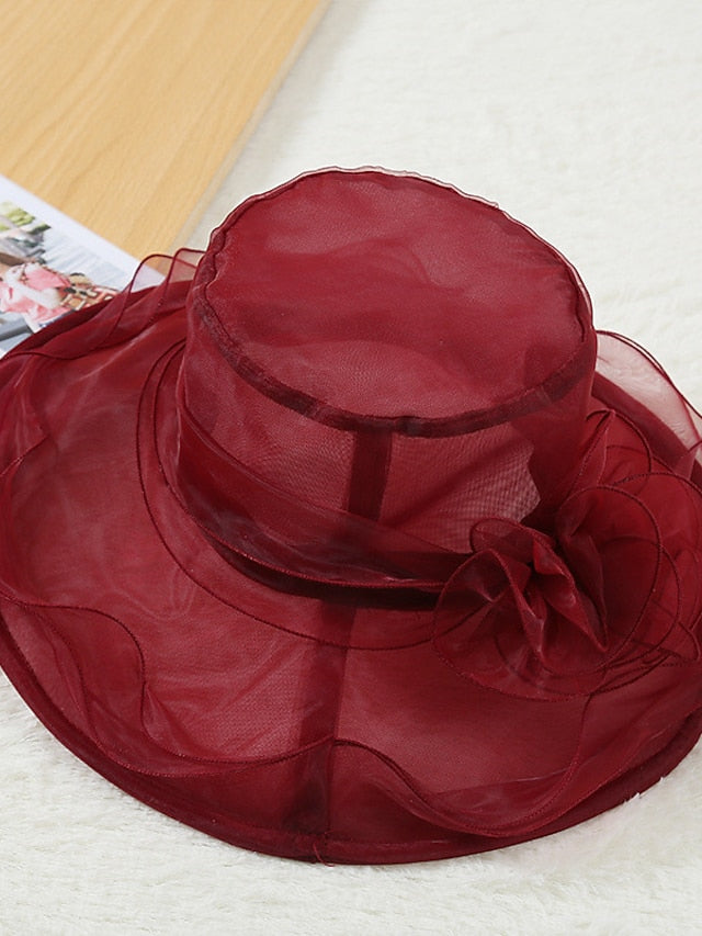 Hat Bucket Hat Sun Hat Black Blue Purple Party Outdoor Dailywear Floral Floral Portable Windproof Comfort for Women
