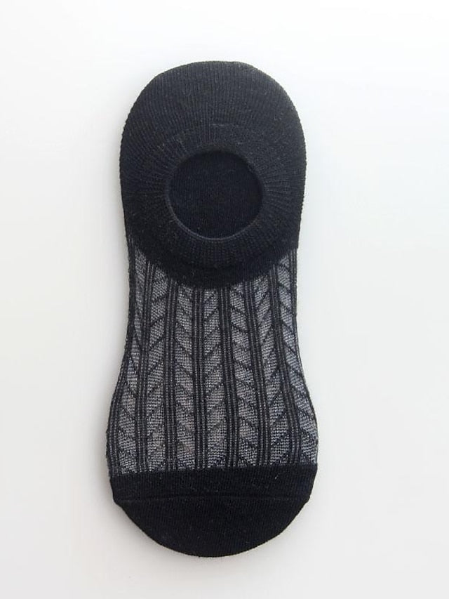 socks women spring and summer new glass silk ladies non-slip invisible socks cotton hollow mesh air conditioning socks boat socks women for Women