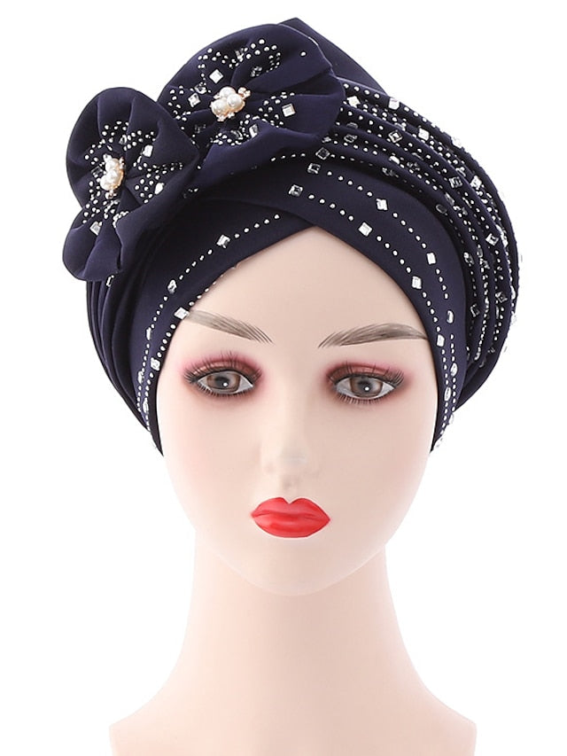 Beanie / Slouchy Party Dailywear Sports Outdoor Beaded Flower Flower Black White Hat Basic Red Fall Winter for Women