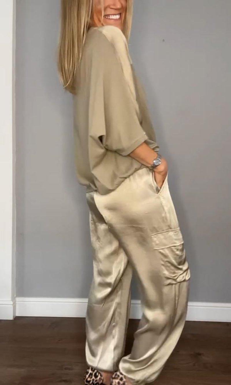 Ann - Outfit Set - Elegant - Material - For Everyday Wear
