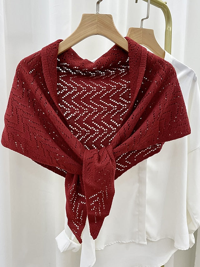 Fashion Knitted Crochet Hollow Fake Collar for Women Small Shawl Wrap Flase Collar Decor Female Shirt Detachable Collar for Women