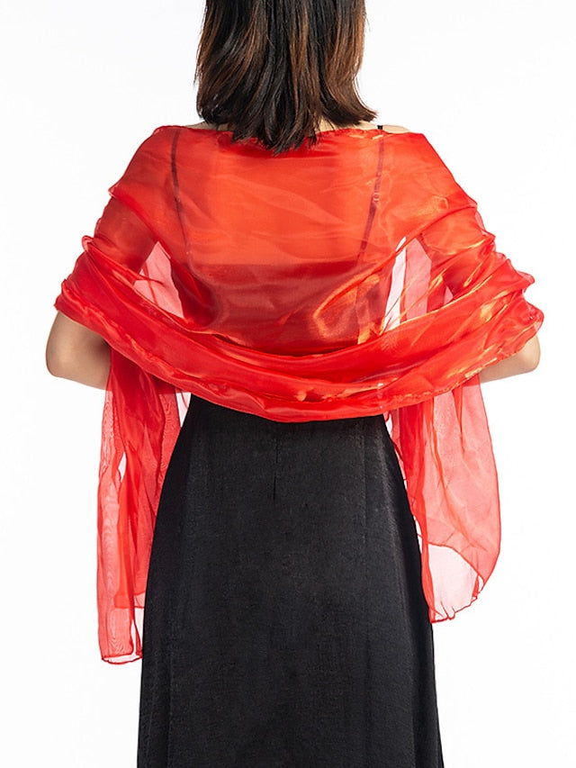 Shawls & Wraps Wedding Party Special Occasion Camel Silver Red Scarf Pure Color / Spring / Summer / Fall / Winter / Polyester for Women
