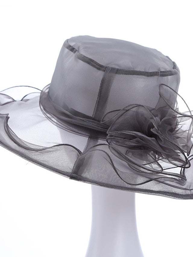 Hat Bucket Hat Sun Hat Black Blue Purple Party Outdoor Dailywear Floral Floral Portable Windproof Comfort for Women