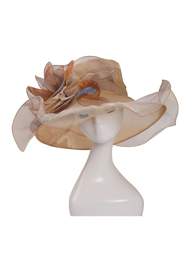 Hat Bucket Hat Sun Hat Blue Purple Pink Party Outdoor Dailywear Floral Floral Portable Windproof Comfort for Women