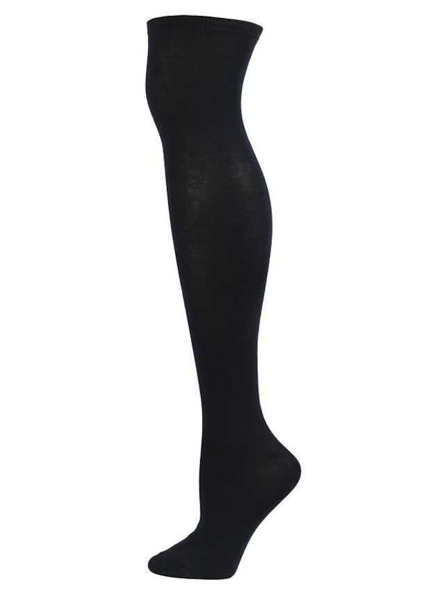Knee High Socks Outdoor Home Daily Solid Color Polyester Spandex Basic Classic Warm Casual 1 Pair for Women