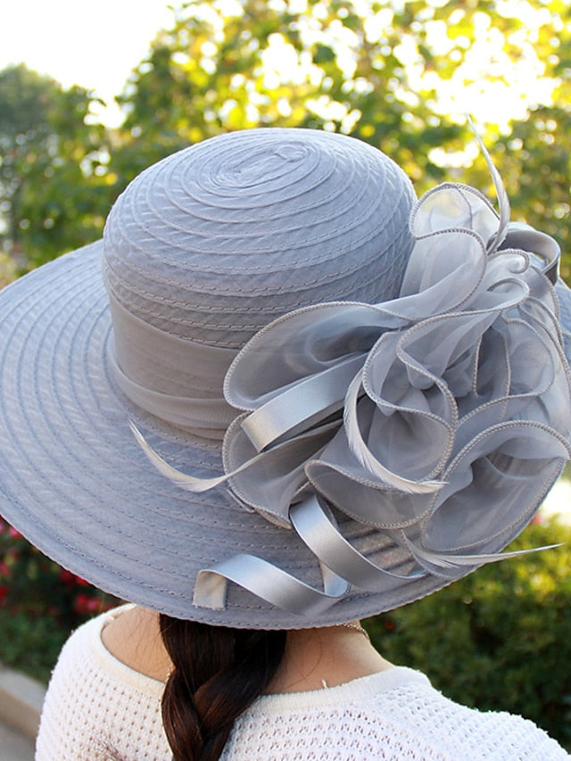 Party Hat Party Street Holiday Flower Solid Colored Black White Hat Cute Pink Fall Winter Spring for Women
