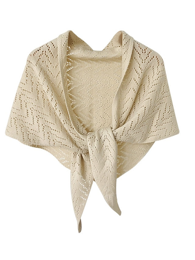 Fashion Knitted Crochet Hollow Fake Collar for Women Small Shawl Wrap Flase Collar Decor Female Shirt Detachable Collar for Women