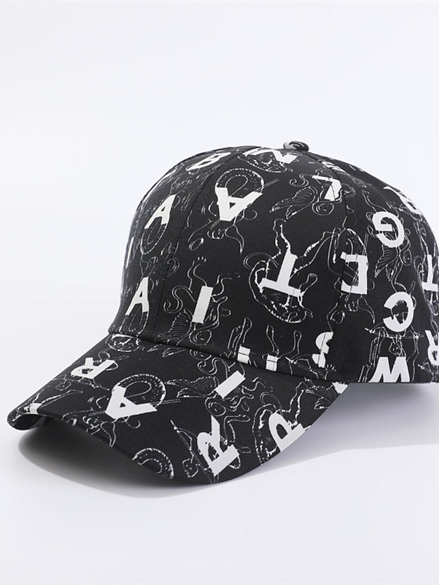 Hip Hop Letter Print Women Baseball Hats Trendy Streetwear Fashion Comfortable Outdoor Sport Caps Simple Sun Hat for Women