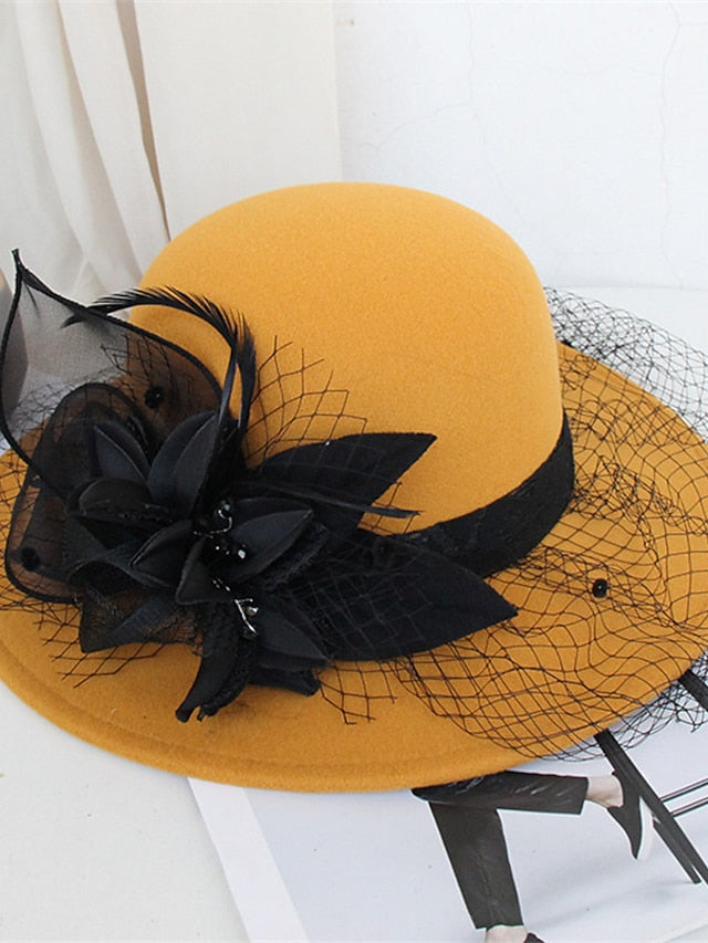 Hat Bucket Hat Black Pink Yellow Party Outdoor Dailywear Floral Floral Portable Windproof Comfort for Women
