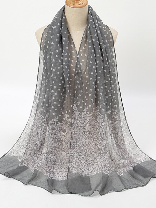 Summer Lady Dots Scarf Shawl Holiday Fashion Clothing Accessories Invierno Mujer Women Scarves Shawls for Women