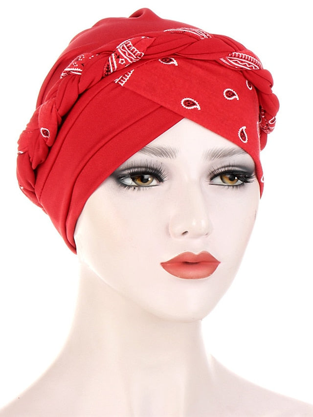 Cotton Print Muslim Turban Scarf For Women Islamic Inner Hijab Caps Arab Wrap Head Scarves Femme Musulman Turbante Mujer for Women