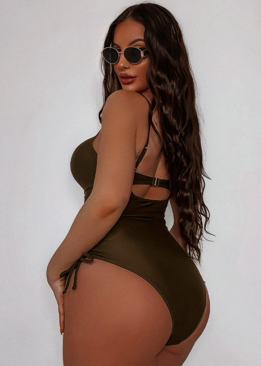 Cordelia - Ruched Cutout One Piece Swimsuit