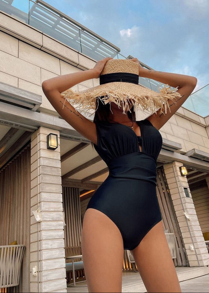 Marina Luxe - Convertible Ruched One Piece Swimsuit