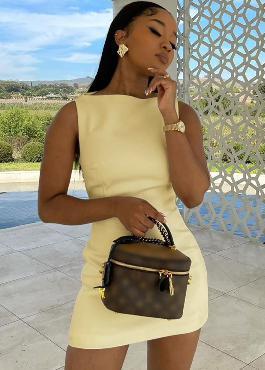 Soleil Shift – Sleeveless Bodycon Mini Dress