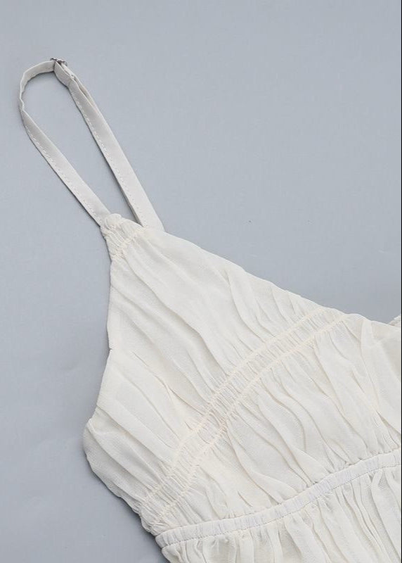 Serena - Pleated Spaghetti Strap Maxi Dress