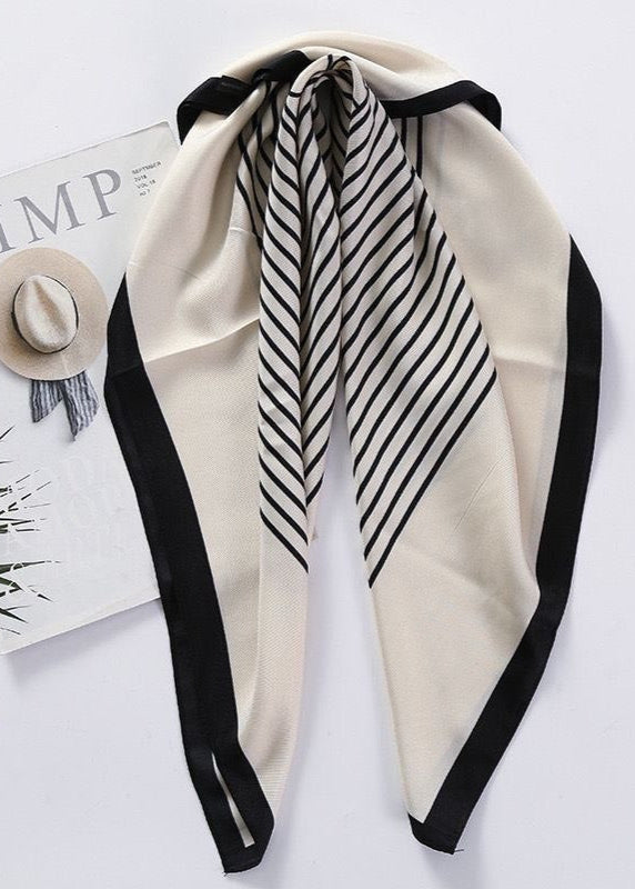 Harper Lines - Monochrome Chevron Silk Scarf