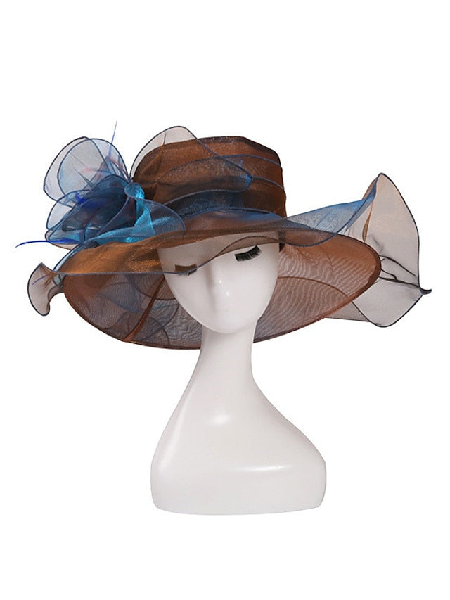 Hat Bucket Hat Sun Hat Blue Purple Pink Party Outdoor Dailywear Floral Floral Portable Windproof Comfort for Women