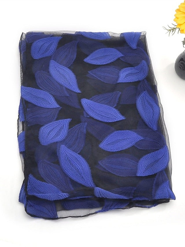 Shawls & Wraps Street Daily Date Wine Green Scarf Florals / Party / Silk / Cute / Fall / Winter for Women