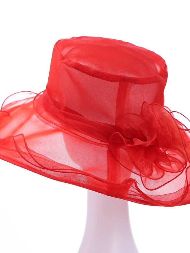 Hat Bucket Hat Sun Hat Black Blue Purple Party Outdoor Dailywear Floral Floral Portable Windproof Comfort for Women