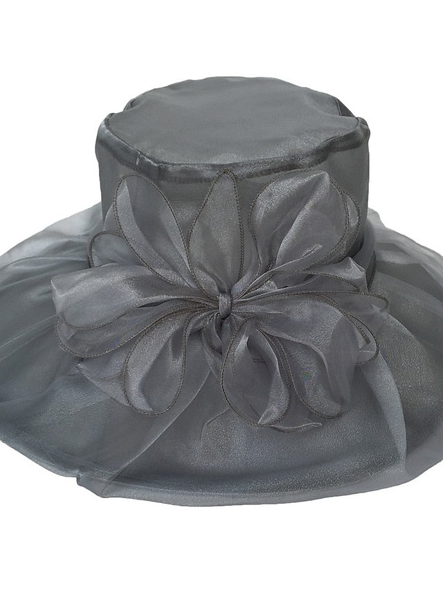 Party Hat Party Wedding Street Floral Pure Color Yellow Red Hat Blue Purple Fall Winter Spring for Women