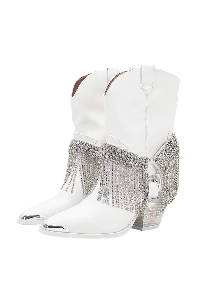 Botas vaqueras con borlas Serena Diamante