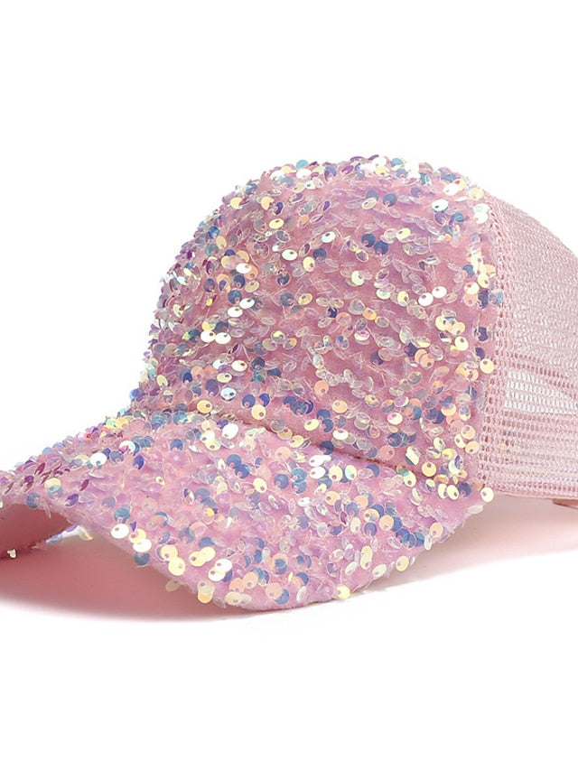 New Shiny sequined Unisex Cotton Dad Hat Baseball Caps Snapback Fashion Sports Hats For Men Women Stree Hip Hop Cap for Women