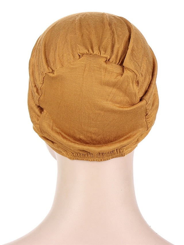 Fashion Multi Color Muslim Underscarf Women Soft Hijab Solid Scarf Turbans Head For Women Caps Islamic Hat for Women