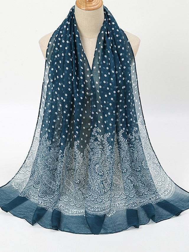 Summer Lady Dots Scarf Shawl Holiday Fashion Clothing Accessories Invierno Mujer Women Scarves Shawls for Women