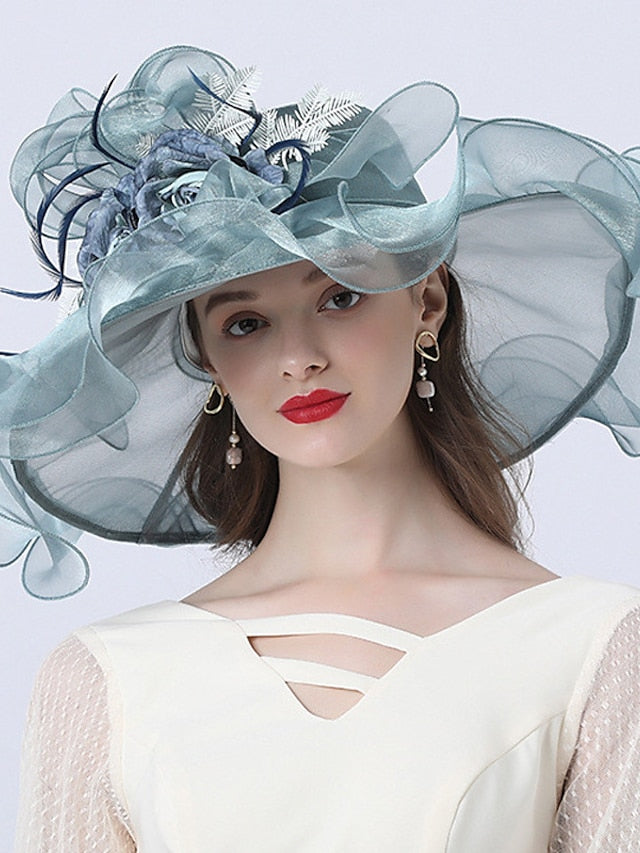 Hat Bucket Hat Sun Hat Green Blue Gold Party Outdoor Dailywear Floral Floral Portable Windproof Comfort for Women
