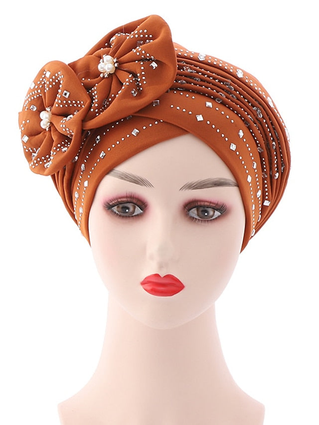 Beanie / Slouchy Party Dailywear Sports Outdoor Beaded Flower Flower Black White Hat Basic Red Fall Winter for Women