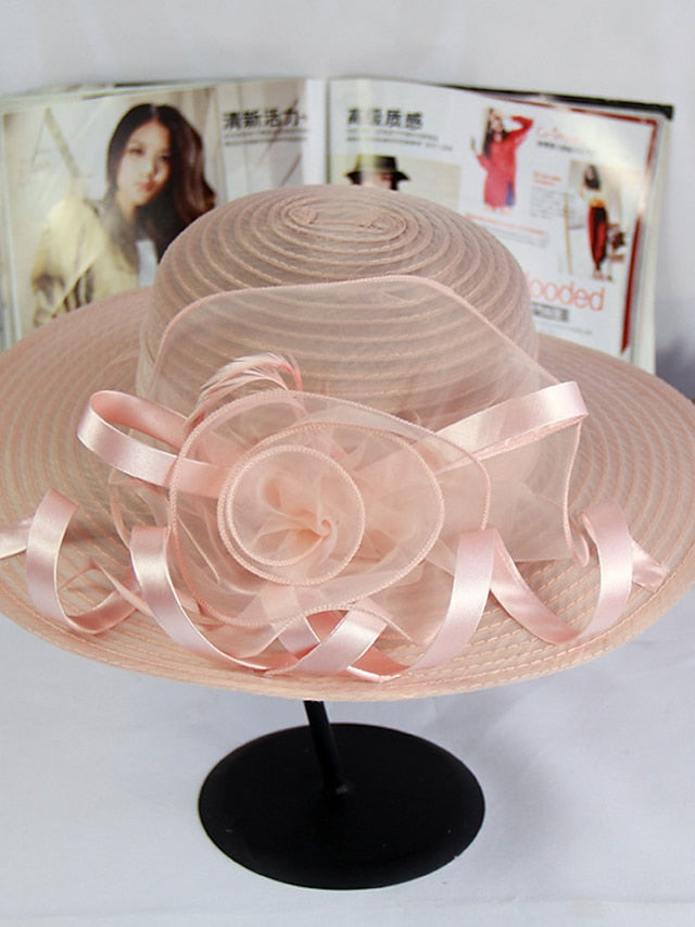 Party Hat Party Street Daily Flower Solid Colored Black White Hat Basic Blue Fall Winter Spring for Women