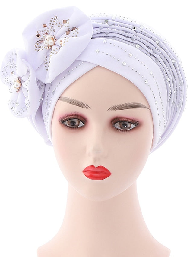 Beanie / Slouchy Party Dailywear Sports Outdoor Beaded Flower Flower Black White Hat Basic Red Fall Winter for Women