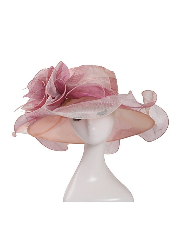 Hat Bucket Hat Sun Hat Blue Purple Pink Party Outdoor Dailywear Floral Floral Portable Windproof Comfort for Women