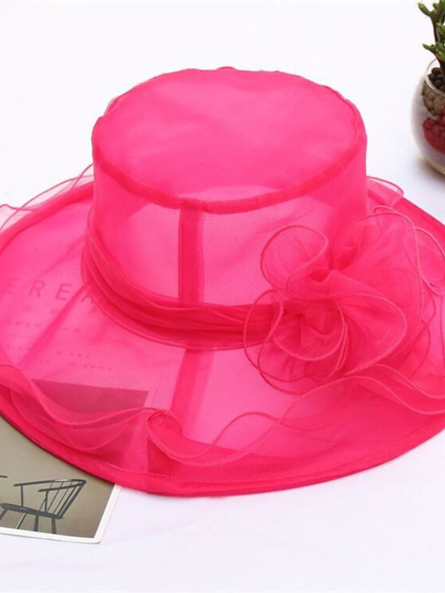 Hat Bucket Hat Sun Hat Black Blue Purple Party Outdoor Dailywear Floral Floral Portable Windproof Comfort for Women