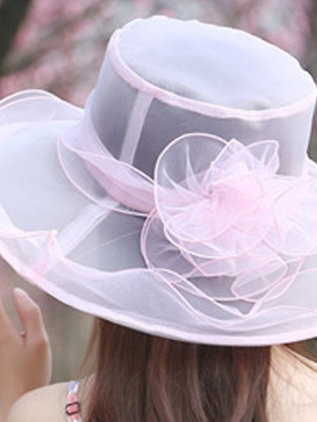Hat Bucket Hat Sun Hat Black Blue Purple Party Outdoor Dailywear Floral Floral Portable Windproof Comfort for Women