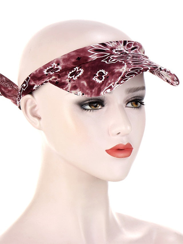 Women Bandana Scarf Cap Sunscreen Hedging Cap Printed Brim Baseball Cap Colorful Sunshade Hooded Scarf Headpiece Headscarf Baseball Hat for Women