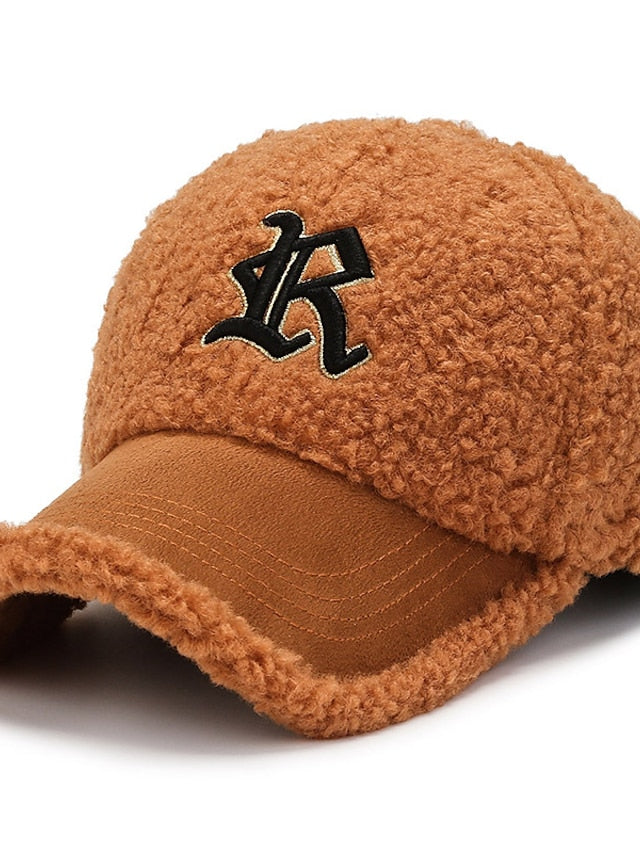 Hat Baseball Cap Winter Hats Black Pink Khaki Outdoor Street Dailywear Embroidery Letter Windproof Comfort Warm for Women