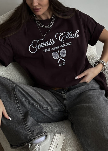 Tennis Club Oversized Graphic T-Shirt