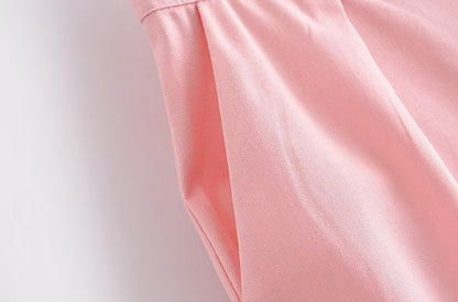 Women Clothing French All Match Decorated Row Button Vest Top Wide Leg Pants Suit Crisscross