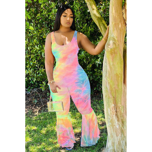 Women Clothing Women Gradient Vest Horn Jumpsuit
