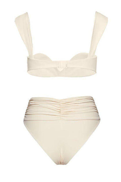 Embellished Ruched Bikini Set